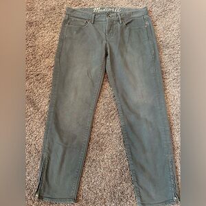 Madewell Women's Ankle Jeans in Gray-Green